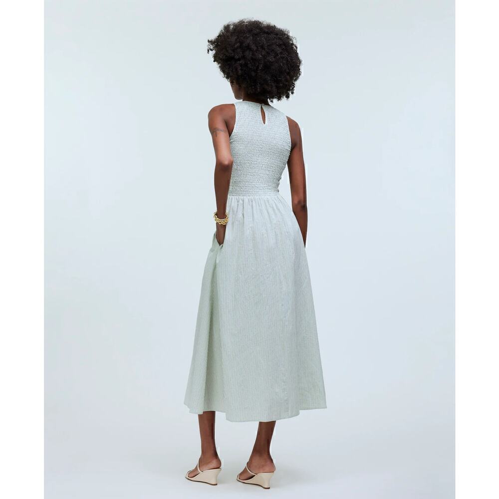 Madewell Women’s Melody Smocked Midi Dress Pistachio XXS - Picture 2 of 12